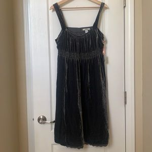 Intuitions Grey Velvet Dress